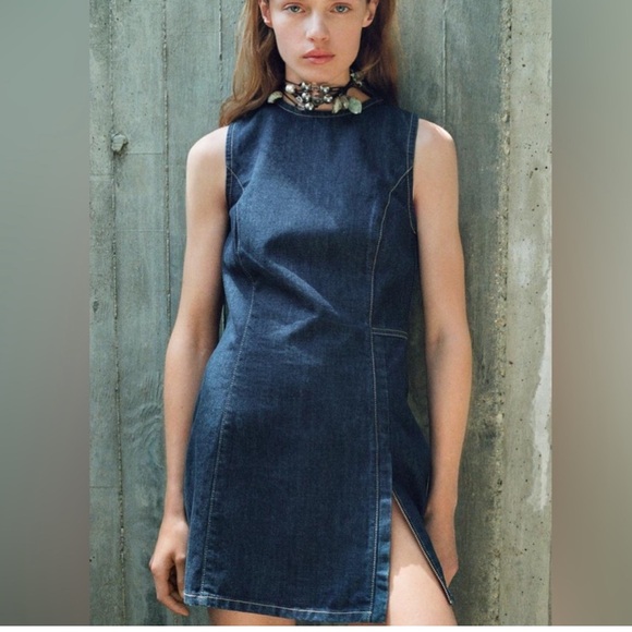Zara Dresses & Skirts - Zara Denim Sleeveless Dress